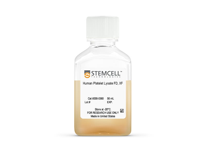 Human Platelet Lysate, Fibrinogen-Depleted, Xeno-Free