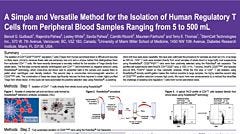 Isolation of Human Regulatory T Cells from Peripheral Blood Samples