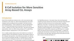 B Cell Isolation for More Sensitive Array-Based CLL Assays