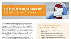 Human Peripheral Blood Leukopaks Flyer