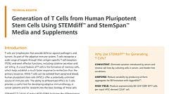Generation of T Cells from Human Pluripotent Stem Cells Using STEMdiff™ and StemSpan™ Media and Supplements