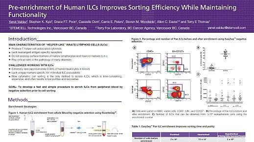 Pre-enrichment of Human ILCs Improves Sorting Efficiency While Maintaining Functionality