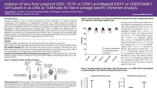 Isolation of Very Pure Lymphoid (CD3+, CD19+ or CD56+) and Myeloid (CD15+ or CD33/CD66b+) Cell Subsets