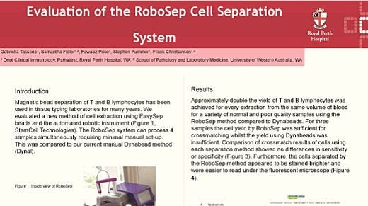 Evaluation of the Robosep Cell Separation for HLA analysis