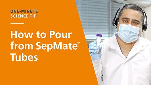 How to Correctly Pour Liquid from SepMate™ Tubes