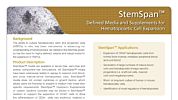 StemSpan™: Defined Media and Supplements for Hematopoietic Cell Expansion