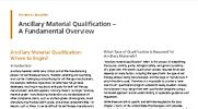 Raw Material Qualification