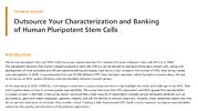 Outsource Your Characterization and Banking of Human Pluripotent Stem Cells