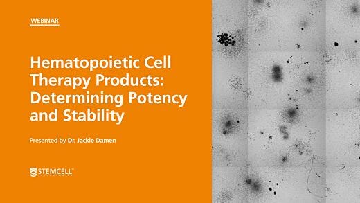 Hematopoietic Cell Therapy Products: Determining Potency and Stability