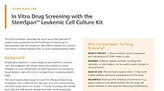 In Vitro Drug Screening with the StemSpan™ Leukemic Cell Culture Kit