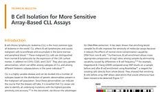 B Cell Isolation for More Sensitive Array-Based CLL Assays