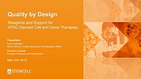 Quality by Design: Reagents and Support for hPSC-Derived Cell and Gene Therapies