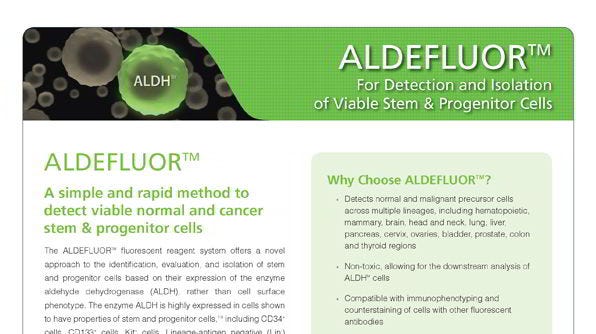 ALDEFLUOR™: For Identification and Isolation of Viable Stem & Progenitor Cells