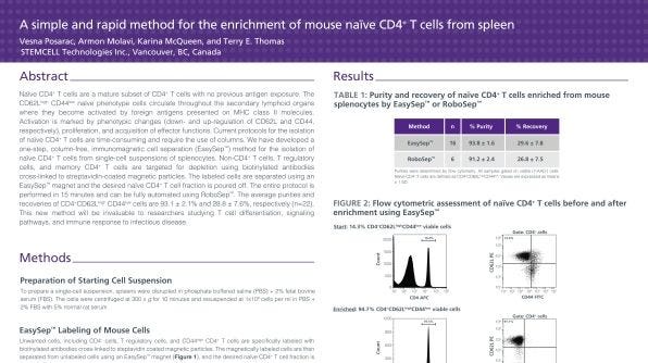 Cell Enrichment of Mouse Naïve CD4+ T Cells from Spleen