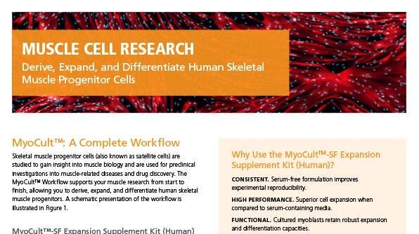 Derive, Expand, and Differentiate Human Skeletal Muscle Progenitor Cells