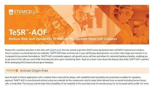 TeSR™-AOF Product Overview Flyer