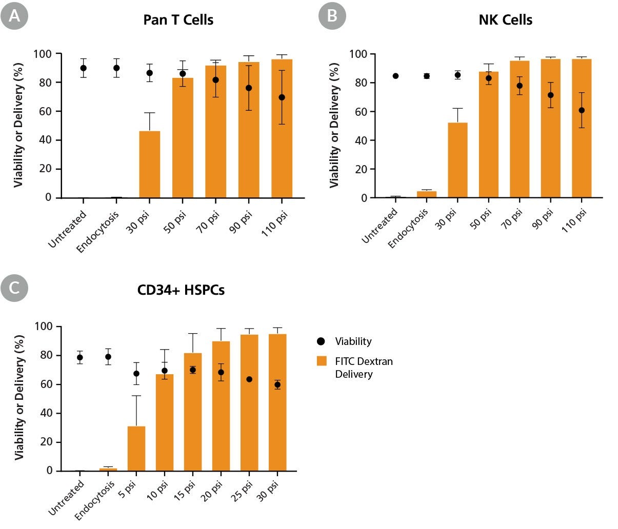 Optimizing Pressure Parameters for CellPore™ FITC-Dextran Delivery to Isolated Human Primary Cells 