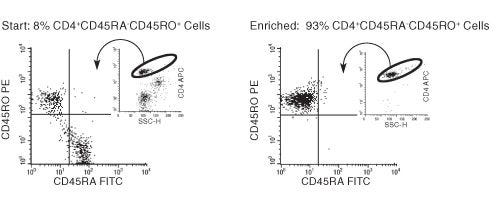 Typical Enrichment Profile For EasySep™ Human Memory CD4+ T Cell Enrichment Kit