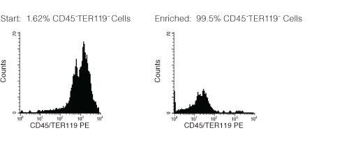 FACS Histogram Results with EasySep™ Mouse Mesenchymal Progenitor Cell Enrichment Kit