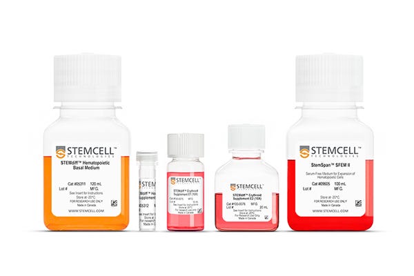 Image of the STEMdiff Erythroid Kit, used to generate erythroblasts from PSCs with ease.