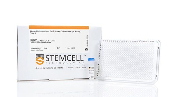 Image of Human Pluripotent Stem Cell Trilineage Differentiation qPCR Array.