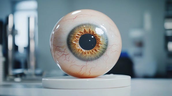 Image of a model of an eye.