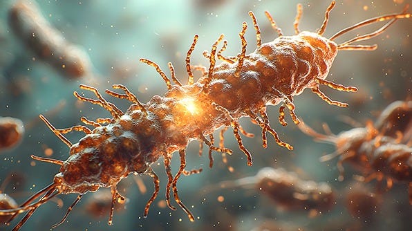 Image of unicellular organisms (artist’s impression). 
