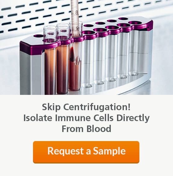 Skip centrifugation and isolate cells directly from blood