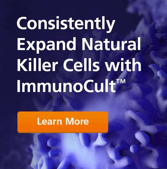 Use ImmunoCult™ NK Cell Expansion Kit to obtain optimized culture conditions for expanding NK cells with high yields.
